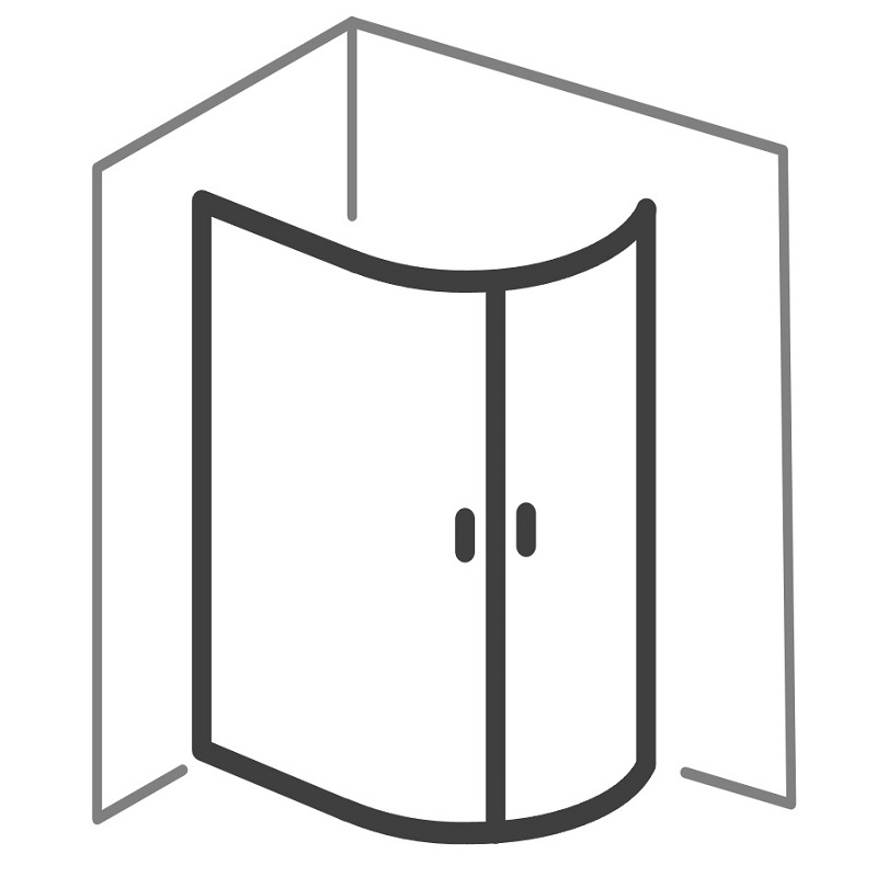 Radaway kabiny półokrągłe asymetryczne