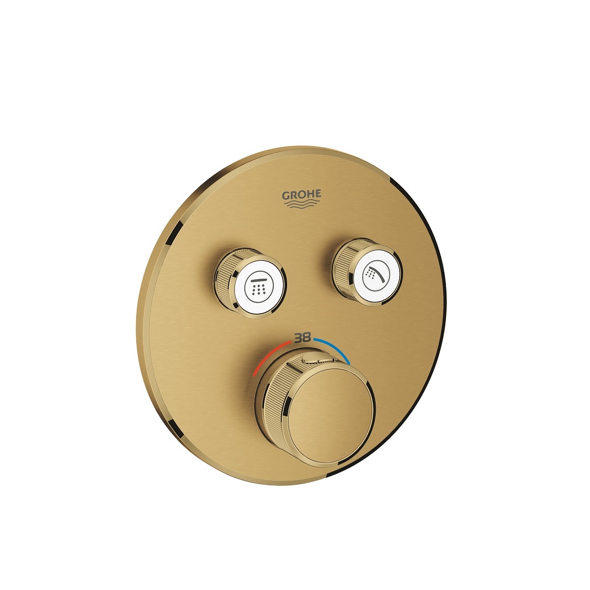 Grohe Grohtherm SmartControl termostatyczna bateria do obsługi dwóch wyjść wody Brushed Cool Sunrise 29119GN0