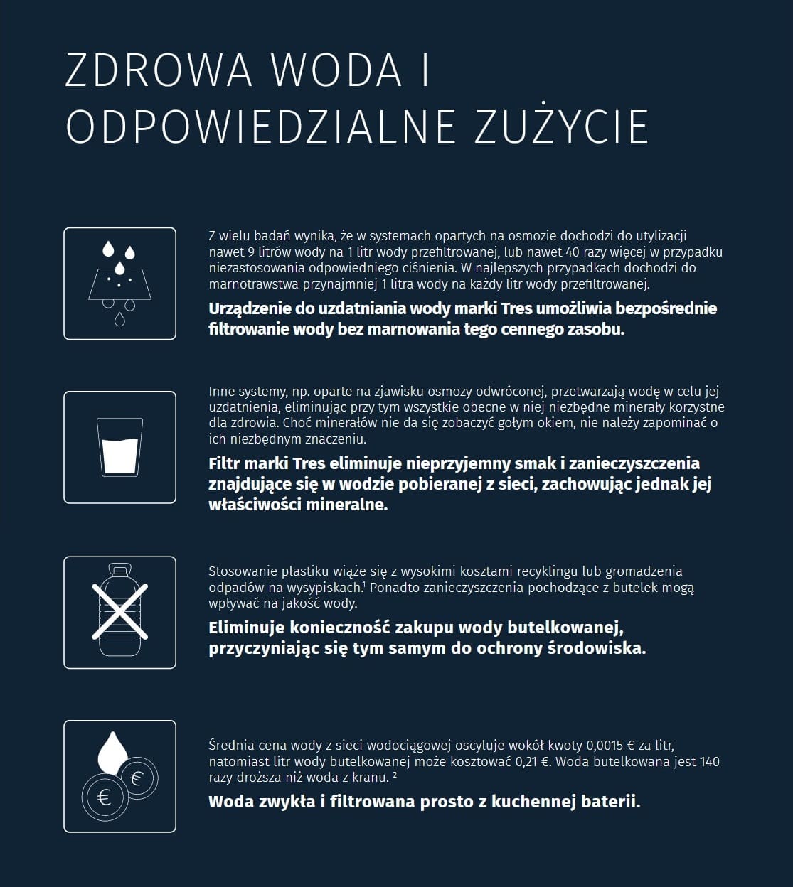 Tres zalety filtracji wody
